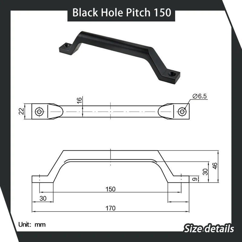 Description Picture 4 of itemZinc Alloy Large Industrial Equipment Handle Heavy-Duty Mechanical Equipment Door Handle Load-Bearing Capacity
