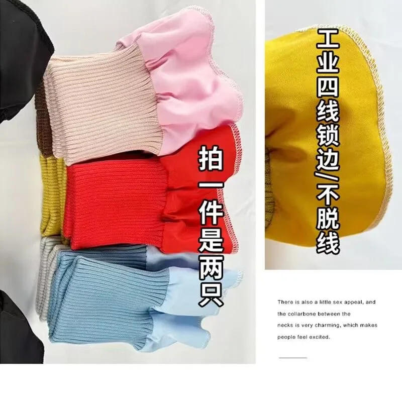 Description Picture 5 of itemThickened thick thread stretch knit down jacket, windproof cuffs, warm and elongated, dirt-proof handmade DIY clothing fabric