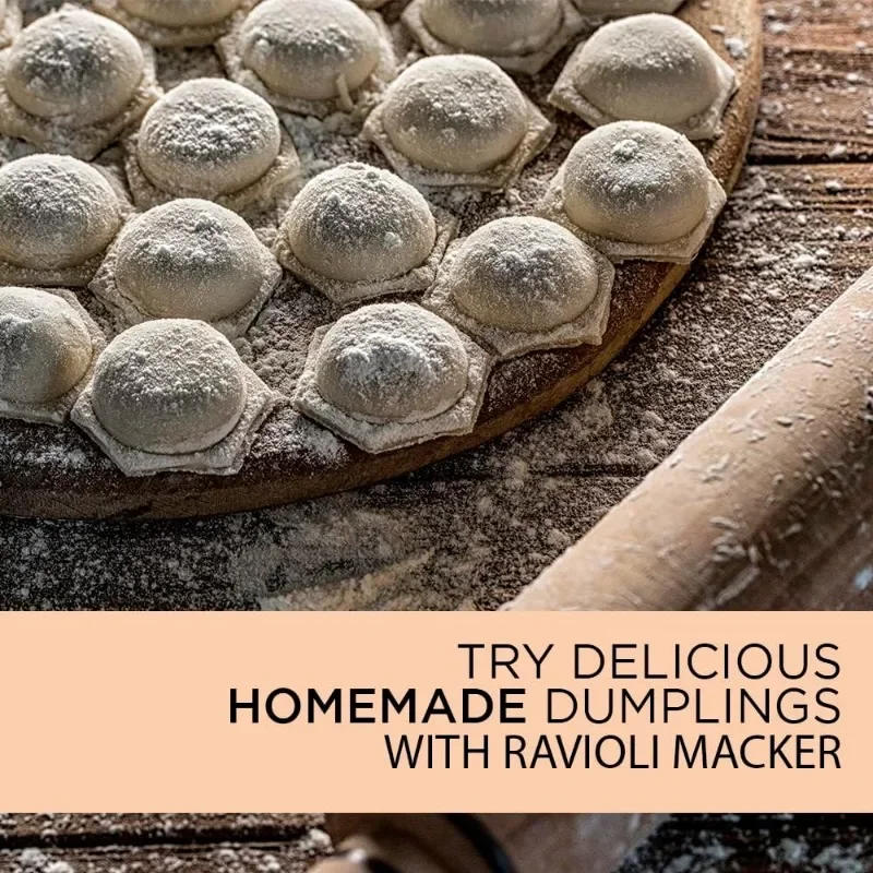 Description Picture 5 of itemRavioli Maker Mold and Cutter Round Square Triangle Ravioli Molds Pasta Pie Dumpling Making Tools Fast Press 10-37 Ravioli