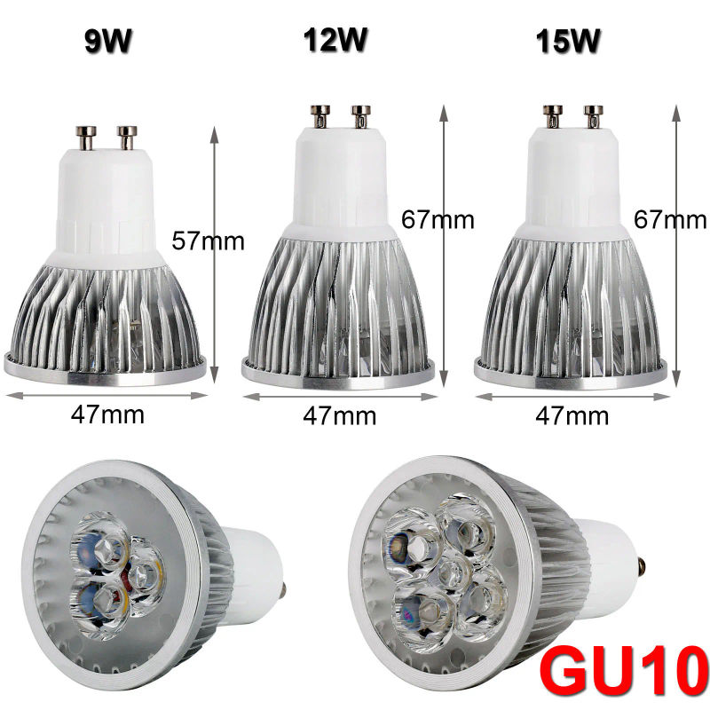 Description Picture 6 of itemDimmable Led Spotlight 9W 12W 15W Bulbs Nautraal White 60 Degree Beam Angle Spot Bulb E27 12W/ 24V Gu10 Warm Gu5.3 E12 110V Mr16