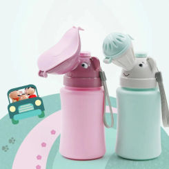 Convenient Portable Baby Hygiene Toilet Blue Pink Emergency Toilet Anti-leakage Potty Bottle Boys