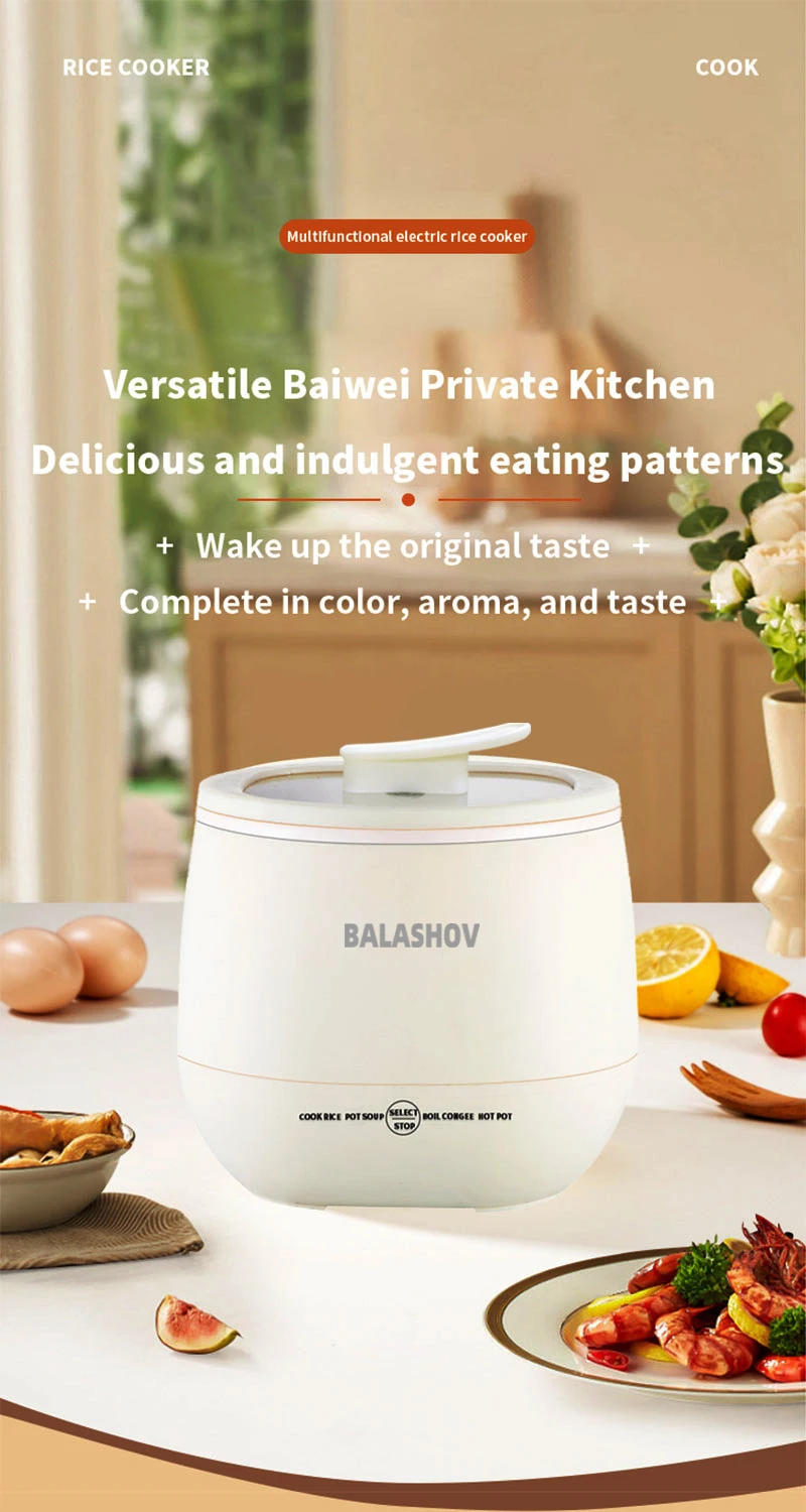 Description Picture 2 of item1.8L Electric Mini Rice Cooker Multifunctional Non Stick Pots for Cooking Portable Multicooker Appliances for Kitchen 110v 220v