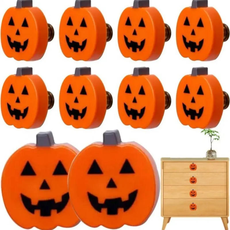 Description Picture 5 of item5 pcs Halloween Pumpkin Drawer Handle Furniture Decor Furniture Handle Door Pull Handle Single Hole Hardware