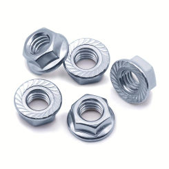 Metric Serrated Flange Hex Lock Nuts Zinc Plated Hardware Nuts Bright Finish Full Thread Flange Nut M3 M4 M5 M6 M8 M10 M12