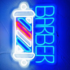 Barber Neon Sign for Barber Shops Hair Salon Decor LED Neon Light Sign Light Up Business Store Sign Holiday Gift for Hairdresser
