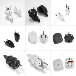 EU/US/AU/UK Plug Adapter 2.5A/16A Male Replacement Outlets Rewireable Schuko Electeical Connector For Power Extension Cable