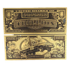 10pcs/lot Sprayground Cartoon Toy Gold Banknote Fake Money Art Crafts for Gifts