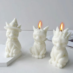 Magic Kitten Silicone Candle Mold Cat Shape Soap Resin Plaster Making Set DIY Animal Chocolate Ice Mould Home Decor Cute Gifts