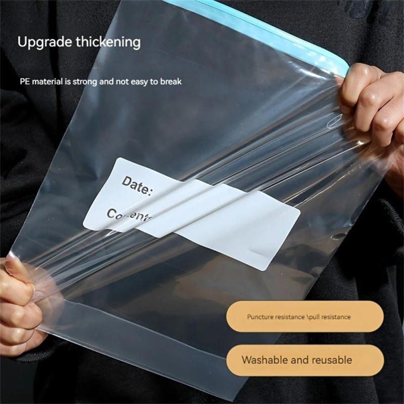 Description Picture 4 of item10/15/20PCS Silicone Food Storage Leakproof Reusable Stand Up Zip Shut Bags Cup Fresh Food Storage Bag Refrigerator Fresh Wrap