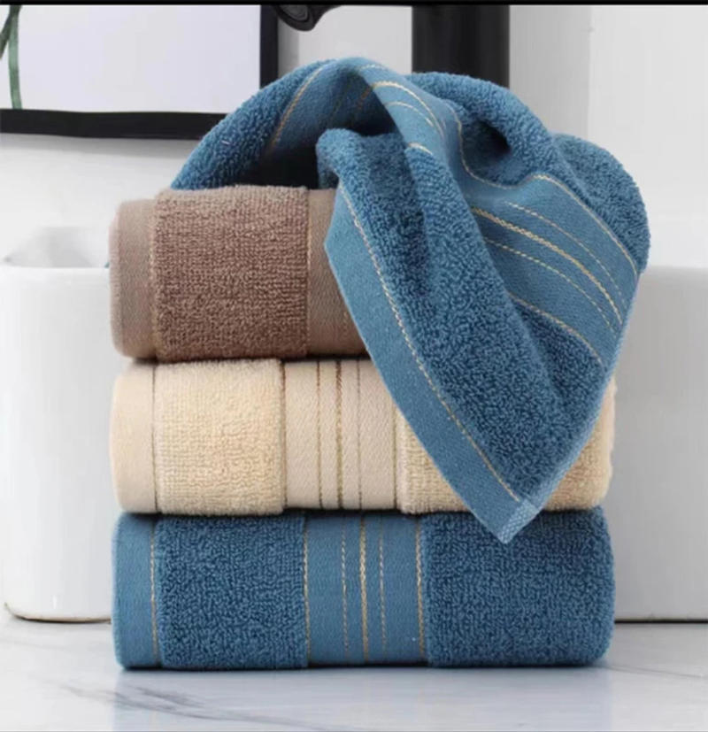 Description Picture 3 of item2pcs Pure Cotton Towel Jacquard Household Face Wash Water Absorbing Face Towel Gift Manufacturing Embroidered Towel