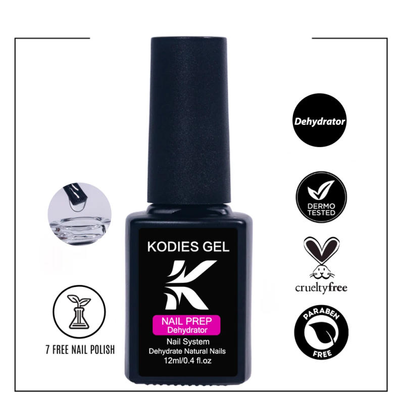 Description Picture 4 of itemKODIES GEL 2 PCS Nail Primer Base Dehydrator Set 12ML Fast Dry Prep Primer Bond Gel Nail Polish Acrylic Nails System Adhesive