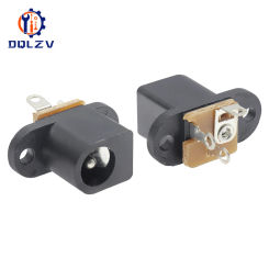 DC Jack DC-017 Vertical 3PN Plug-in DC Charging Head Interface 5.5*2.0/2.5 Round Needle 30V/0.3A DC Power Supply Base