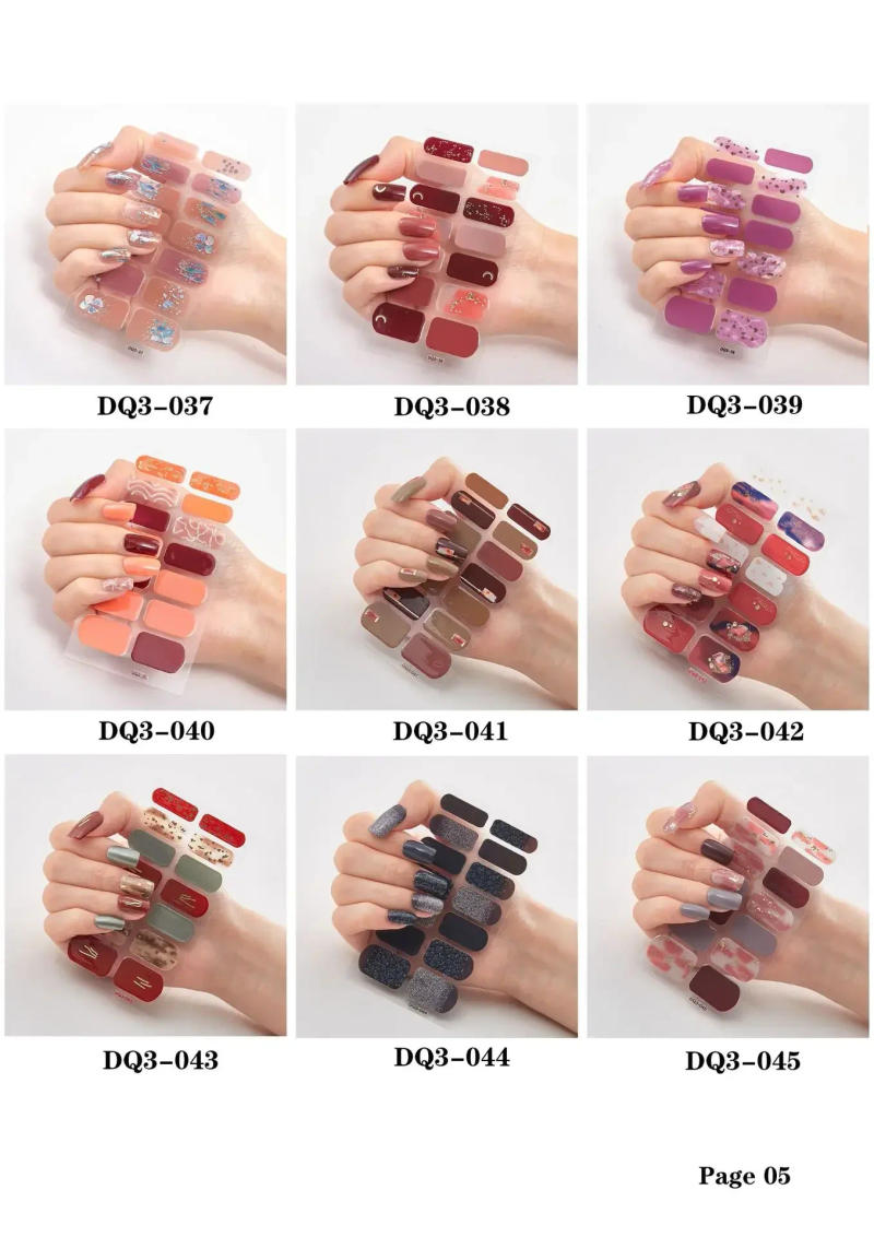 Description Picture 3 of itemSemi Cured Gel Nails Art Stickers Fashion Solid Color Manicure Decal UV LED Lamp Need Gel Nail Decals Nail Sticker Decoration