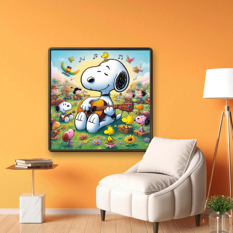Description Picture 2 of item2024 New Cartoon Comics Musical Instrument Snoopy Diamond Painting DIY Full Cross Stitch Kit Mosaic Embroidery Home Decor Gift