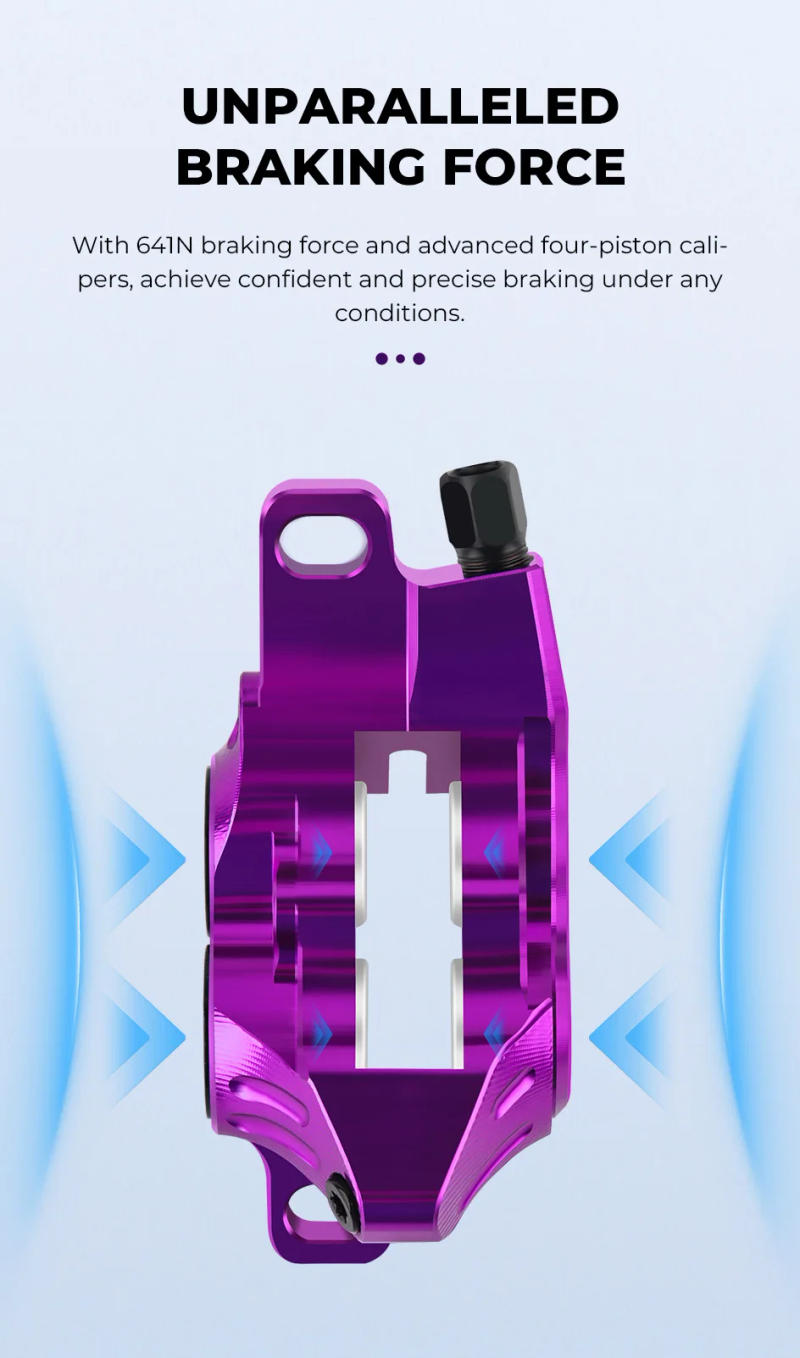 Description Picture 5 of itemSPEEDONE 4 Piston Hydraulic Brakes MTB Disc Brake Front And Rear Brake 850mm/1600mm XC AM HD E-Bike Disc Brake BOLANY With Cooli