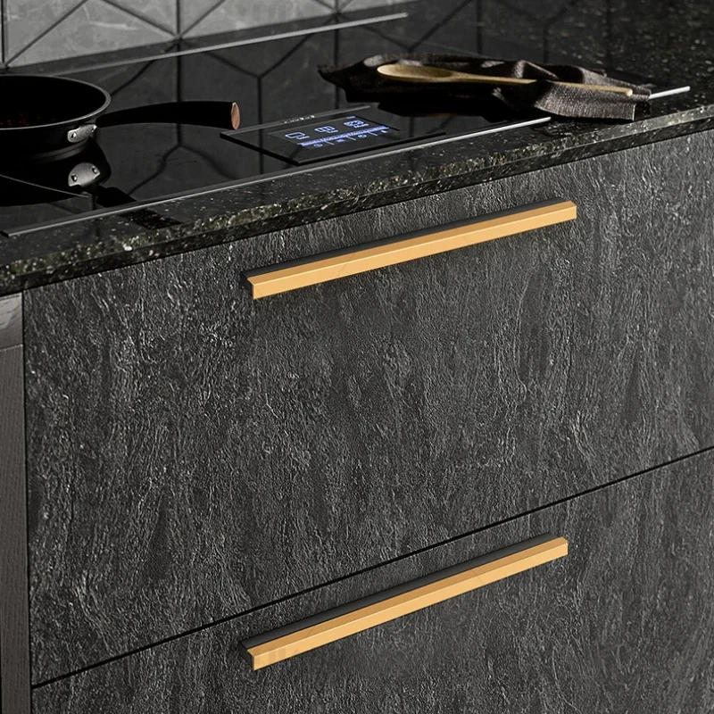 Description Picture 5 of itemBlack Gold Kitchen Cabinet Handles Wardrobe Door Long Handle Cupboard Door Pulls Drawer Knobs Fashion Furniture Hardware