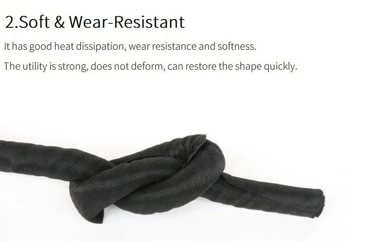 Description Picture 6 of itemCable Sleeve Self Closing PET Braided Expandable Auto Line Management Overlaps Flexible Loom Split Pipe Tube Wire Wrap Protect