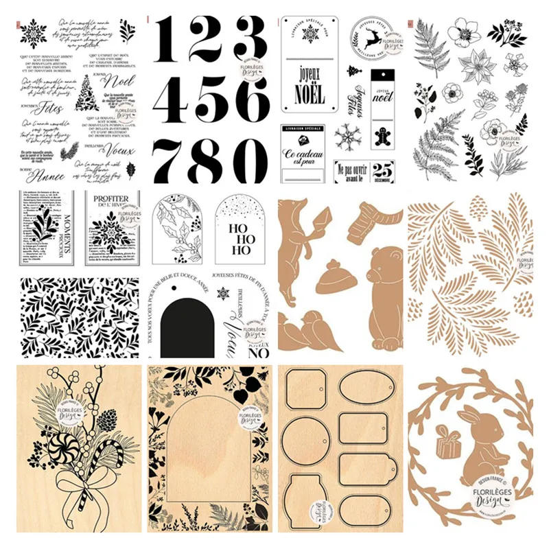 Description Picture 2 of itemFrench Christmas Clear Stamp  For DIY Scrapbooking Seal Card Making A5103