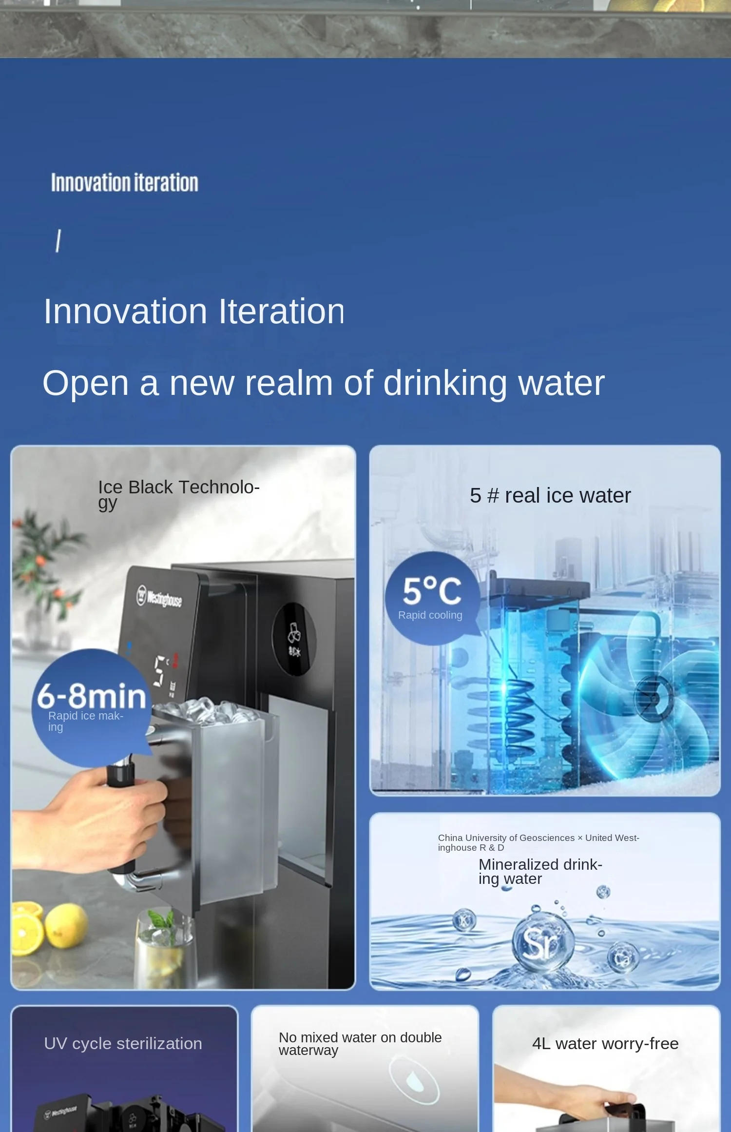 Description Picture 3 of itemIce Maker Household Instant Heating Refrigeration Integrated Machine Direct Drinking Water Dispenser Automatic Solid Ice  Small