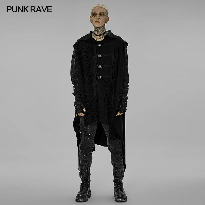 PUNK RAVE Men's Dark Sweatshirt Vest