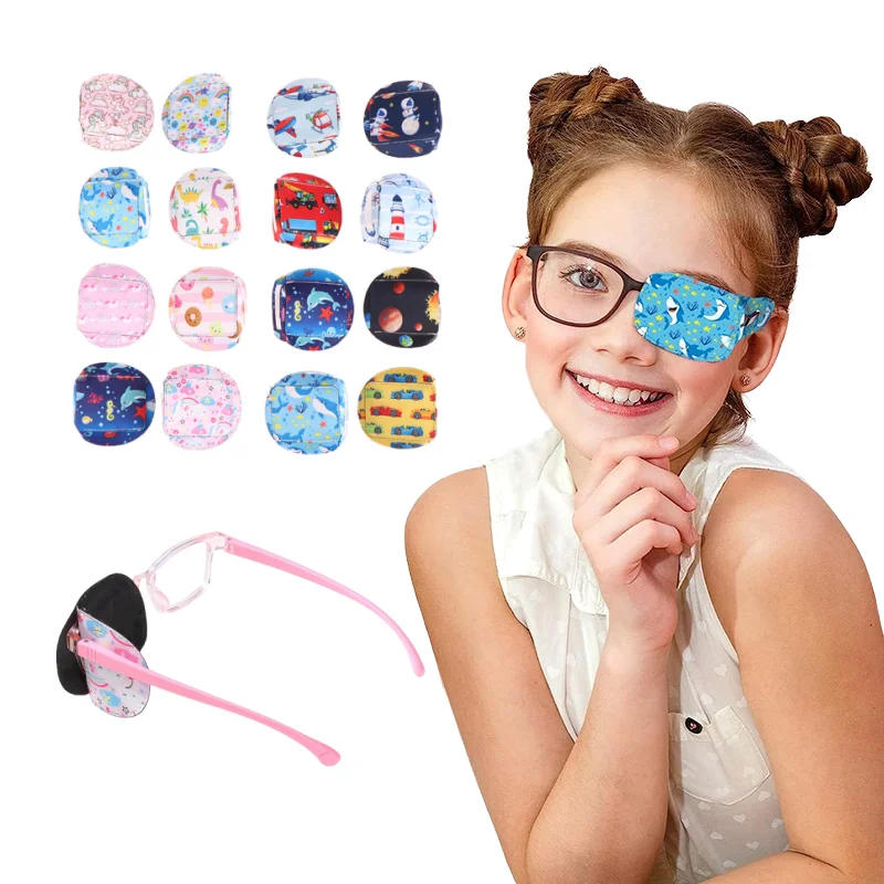 Description Picture 3 of item4/8Pcs Cute Kids Strabismus Treatment Vision Care Children Health Care Kids Child Occlusion Medical Lazy Eye Patch Eyeshade