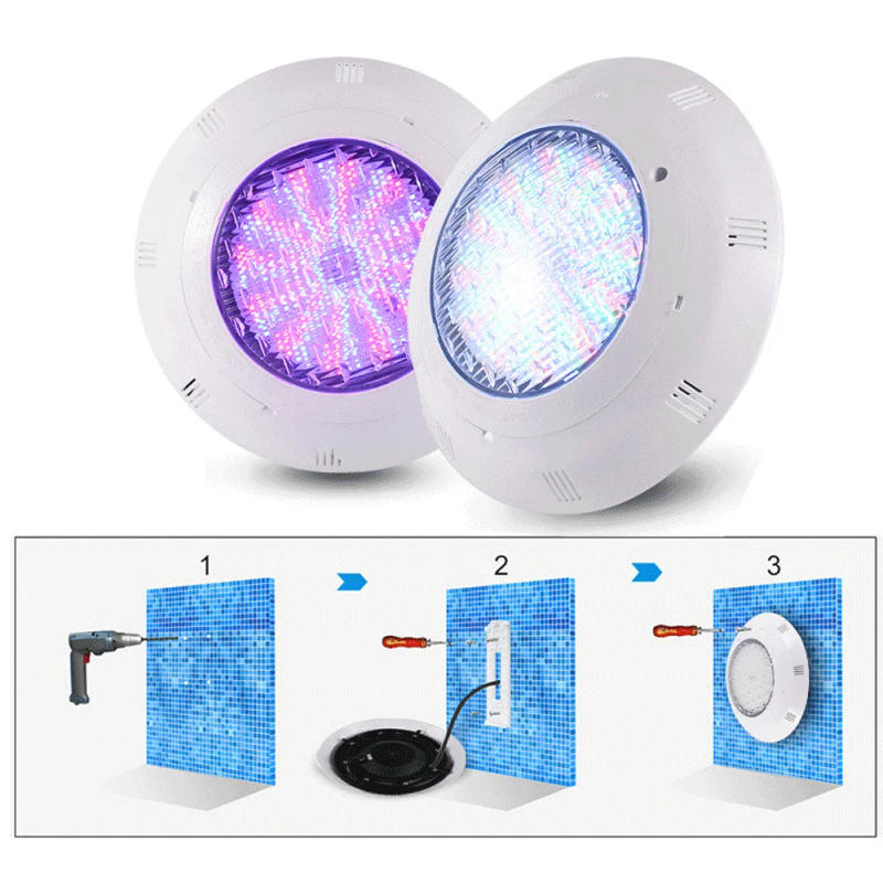 Description Picture 4 of item45W RGB LED Swimming Pool Light 12W 18W 35W IP68 Waterproof UnderWater Light 12V Pond Lamp Outdoor RGB Led Piscina Luz Spotlight