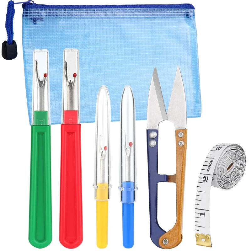 Description Picture 4 of item4 Pcs Big and Small Seam Ripper Thread Cutter Remover for Sewing Stitch Ripper with Storage Bag for Sewing Needlework DIY Craft