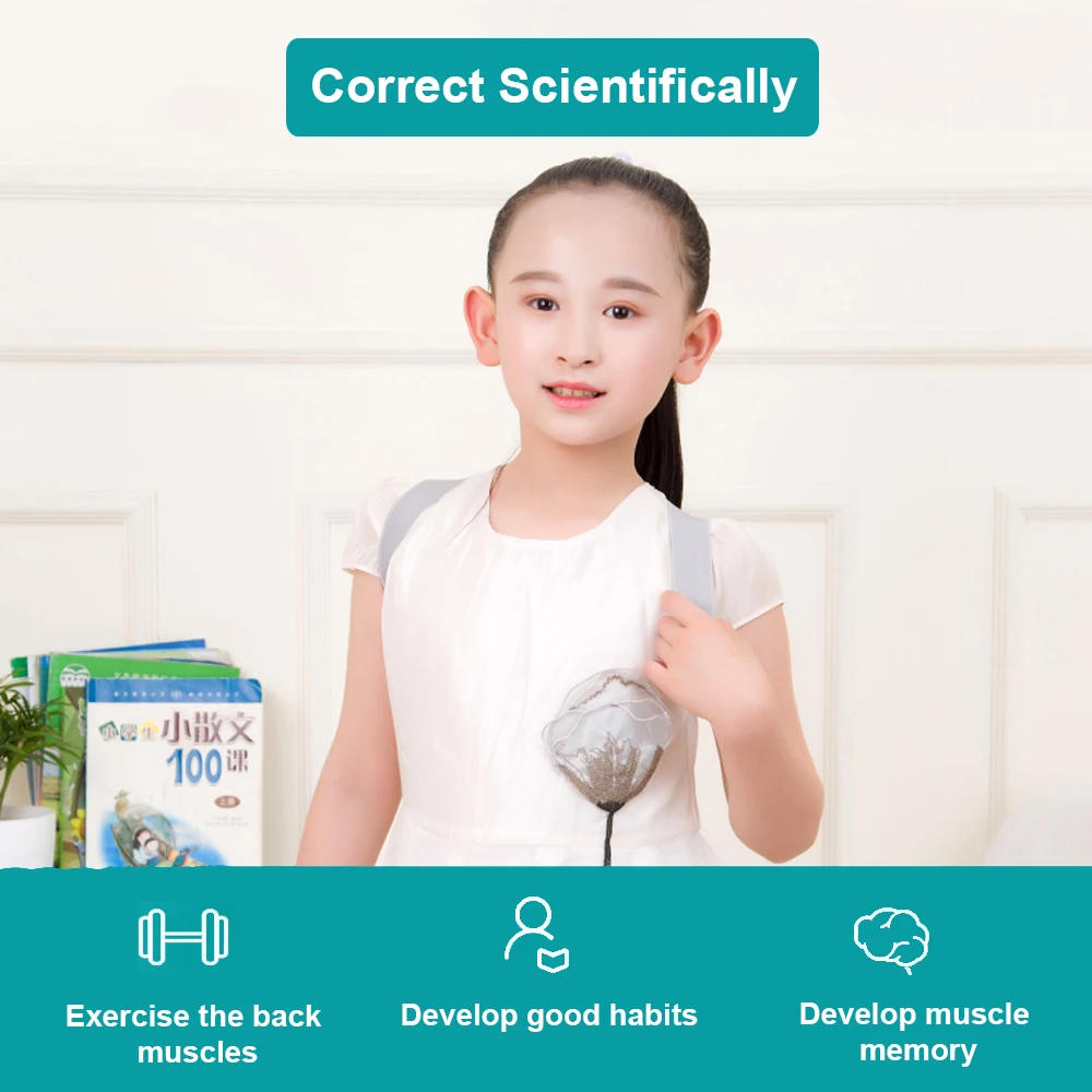 Description Picture 4 of itemSmart Posture Corrector Inteligente Back Brace Shoulder Support Vibration Sensor Corset for Children Adults Sit Correction Belt