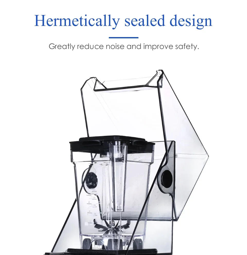 Description Picture 6 of itemFood blender Commercial blender 1500w Sound insulation Food Processor Smoothie Maker Mute Juicing machine Food mixer