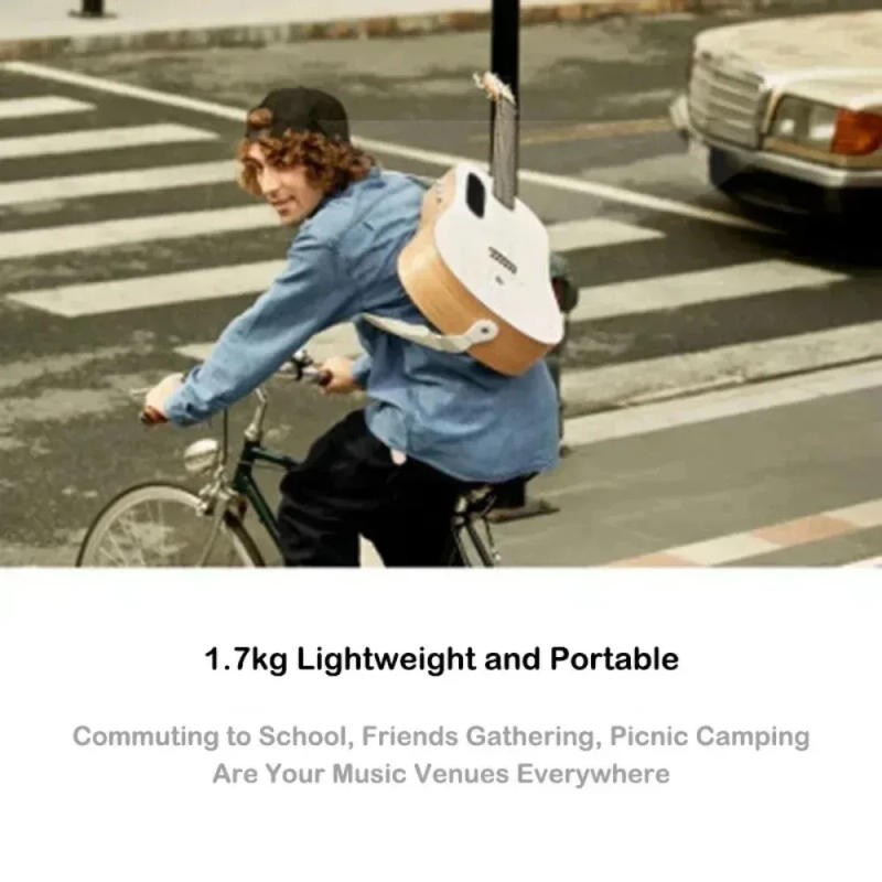 Description Picture 4 of itemBLUE LAVA FreeBoost Smart Guitar 36 Inch Travel Acoustic Guitar with Tuner Recording and Beat Functions Beginner Guitar