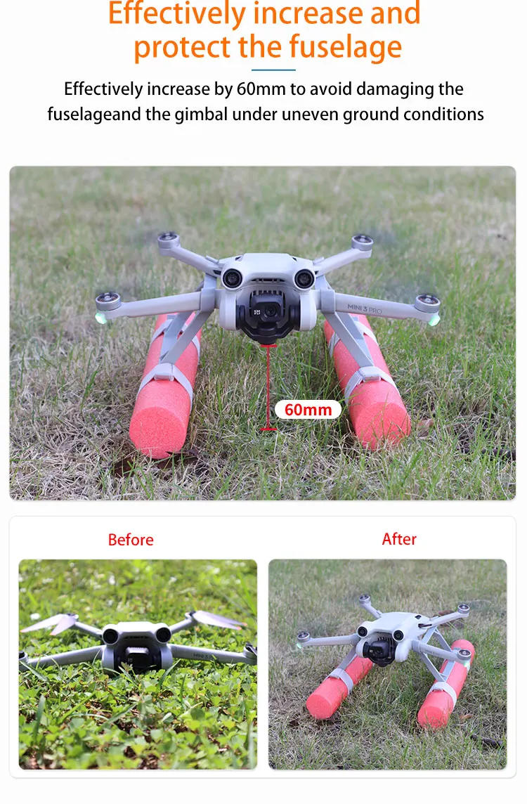 Description Picture 4 of itemWtohoby Floating Expansion Kit for DJI Mini 4 PRO /MINI 3/MINI 3 Pro Drone Landing Gear Skid Float Tripod Buoyancy Accessories