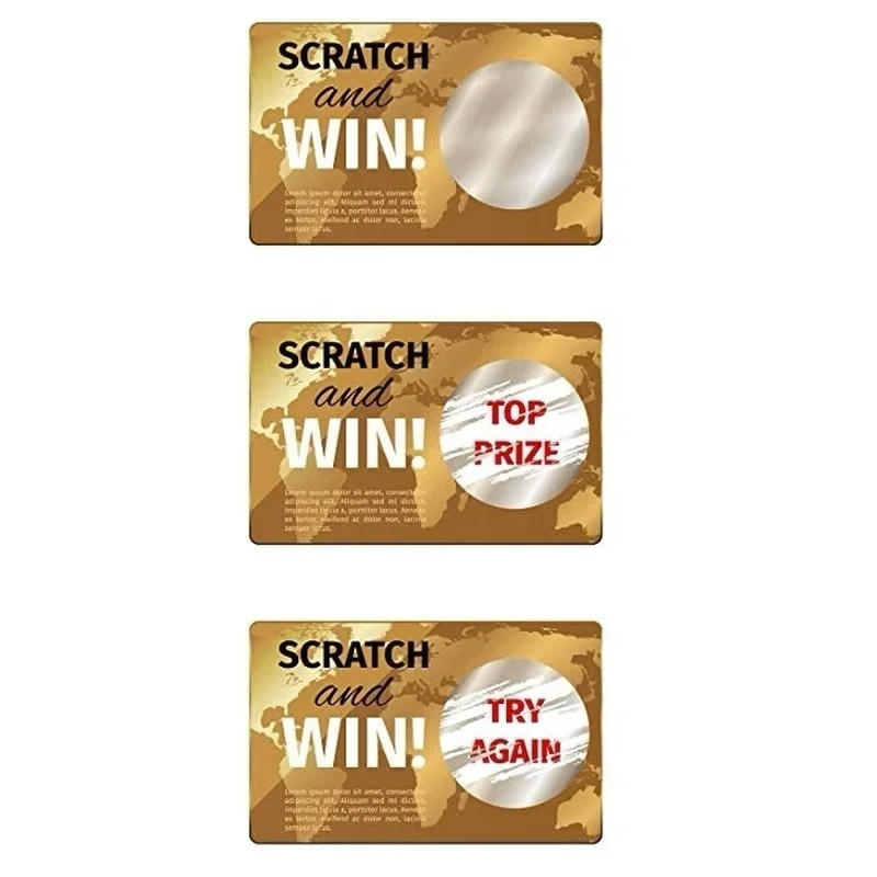 Description Picture 5 of item300pcs/roll  Round Silver Scratch Off Stickers 1 Inch   Labels Sticker for Party Activity Favors Stationery
