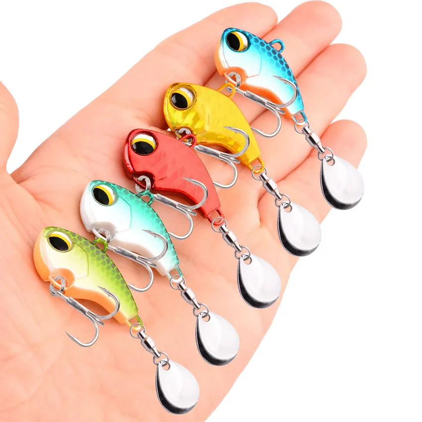Description Picture 4 of itemFishing Lures Wobble Rotating Metal Vib Vibration Tail Winter Fishing 6g 14g 26g Artificial Hard Baits Jig Spinner Spoon Pesca