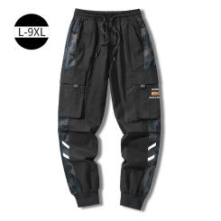 9XL Mens Large Size Patchwork Loose Sports Cotton Pants Men's Casual Camouflage Trousers Plus Size Loose Military Man Leggings