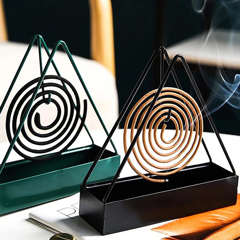 Description Picture 2 of itemIron Mosquito Coil Holder Incense Holders Coil Incense Burner Frame Modern Repellent Incense Rack for Household Bedroom Patio