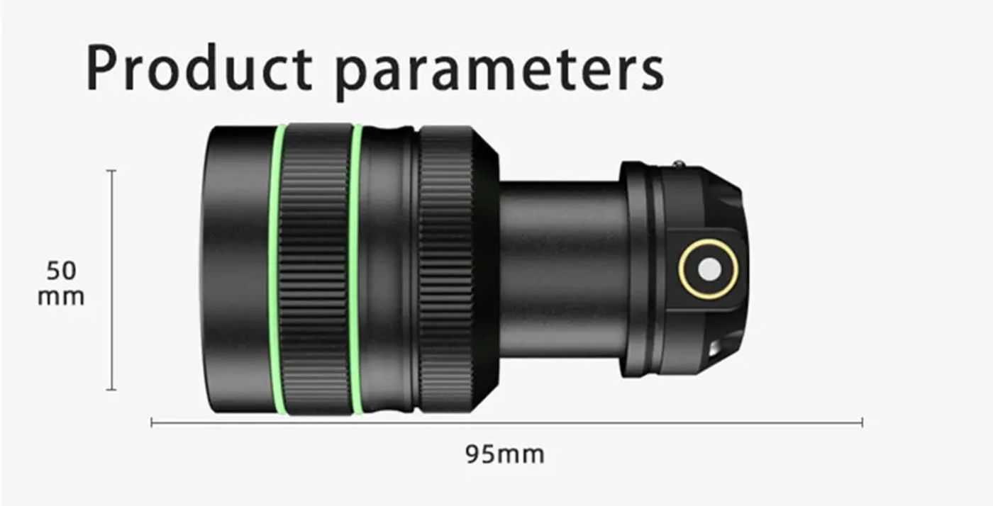 Description Picture 5 of itemHigh Power Spotlight Long Range Headlamp Type-C Charging 5 lighting modes Wave hand induction Flashlight Output For Camping