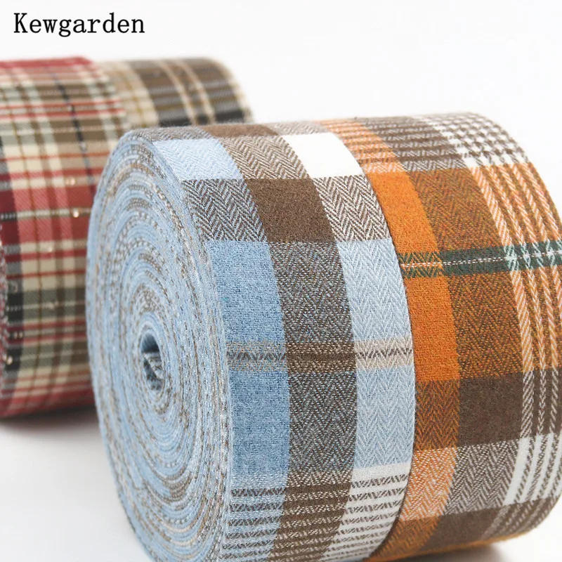 Description Picture 6 of itemKewgarden 2" 1" 10mm 25mm 5cm Sequins Plaid Fabric Ribbons Handmade Tape Carfts Sewing DIY Bow tie Hair Accessories 11 Yards