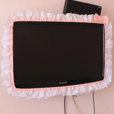 Description Picture 4 of item24-48INCHES Fabric TV Circle Power on Without Taking Out Dust Cover Monitor Screen Home Decorations Dust Cover with Elastic