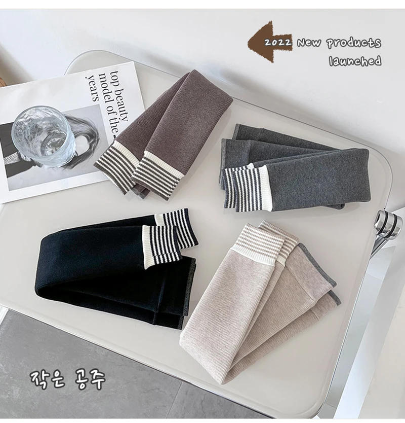 Description Picture 4 of itemMILANCEL Winter Baby Pants Fur Lining Girls Legging High Elastic Thicking Pants