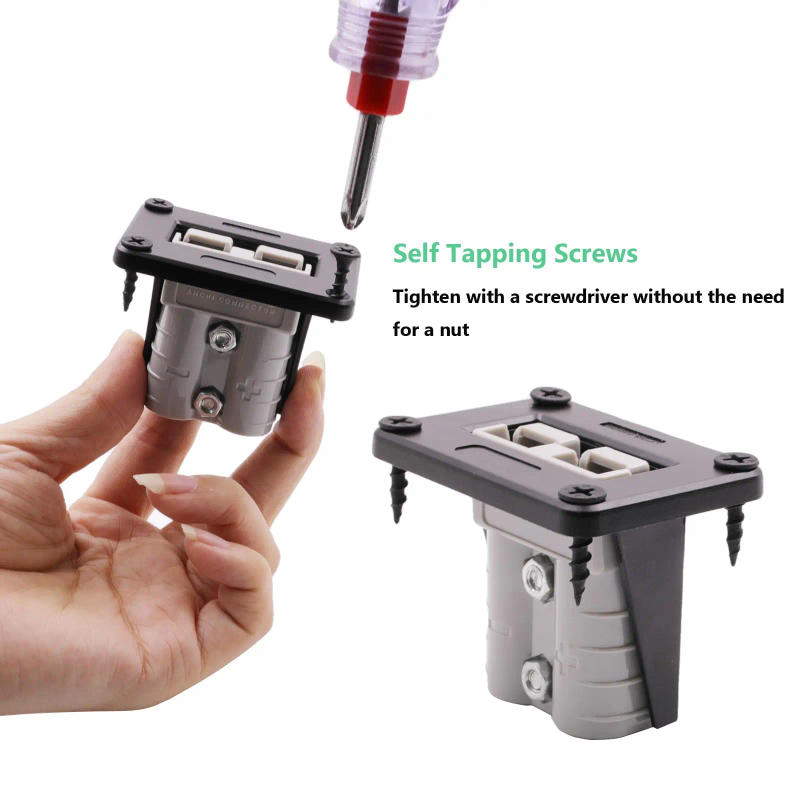 Description Picture 5 of item2Pcs For Anderson Socket Panel Bracket With Screw For 50A Anderson Plug Connector Flush Mount Bracket Panel Cover Panel