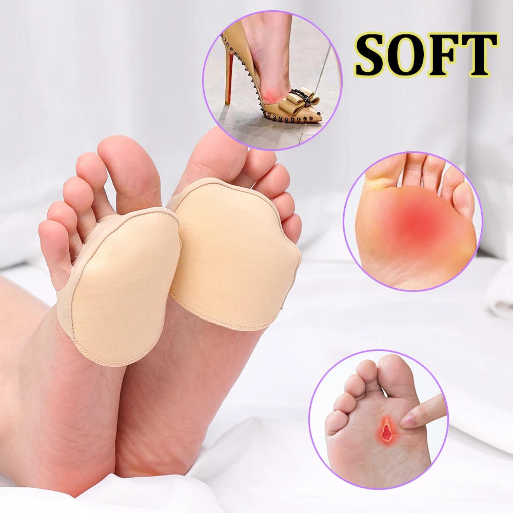 Description Picture 3 of item10pcs Front Foot Pads Women's Summer Thin Anti Wear High Heel Pads Non Slip Half Palm Five Finger Sock Invisible Split Toe Socks