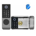 Tuya Wifi Double Side Fingerprint Smart Waterproof Electronic Lock Outdoor Gate Digital Password RFID Remote APP Home Rim Lock