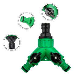 Garden Hose Splitter Garden Hose Connector with Faucet Watering Shut Off for Landscaping Flower Planting Irrigation