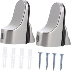 2Pcs Adjustable Glass Shelf Bracket L-Shaped Zinc Alloy Cabinet Support Pins Wall Mount Bracket Clamp for 3-20mm Thickness Shelf