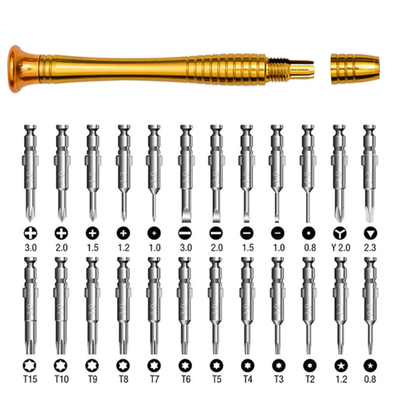 Description Picture 4 of itemPrecision Screwdriver Set 25-in-1 Mini Hand Tool with Leather Case for iPhone, MacBook, Laptop, Tablet, Game Console, Glasses PC