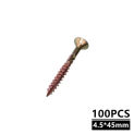 100pcs/set T25 Woodworking Screws .5 M5 Flat Head Self-tapping Screw Torx Self-tapping Screws 35mm 45mm 60mm 80mm Tools