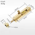 23mm Brass Door Latch Lock Solid Sliding Bolts Window Latch Hasp Home Hardware Gate Garden Toilet Safety Latch with screw