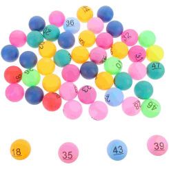 50 Pcs Digital Table Tennis Calling Balls Pingpong Sphere Lottery Pp Picking Raffle Small