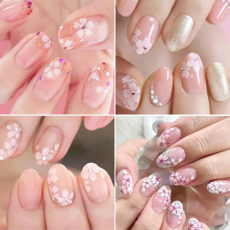 Description Picture 4 of item1PCS 3D Cherry Blossom Nail Decals Nail Stickers Flower Star Nail Accessories Nail Supplies DIY Adhesive Stickers