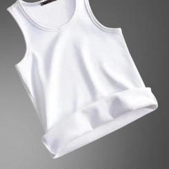 Men Winter Tank Top Winter Thermo Clothing Soft Thermal Men's Vest Slim Fit Sleeveless Round Neck Warm Winter for Casual